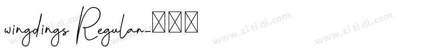 wingdings Regular字体转换